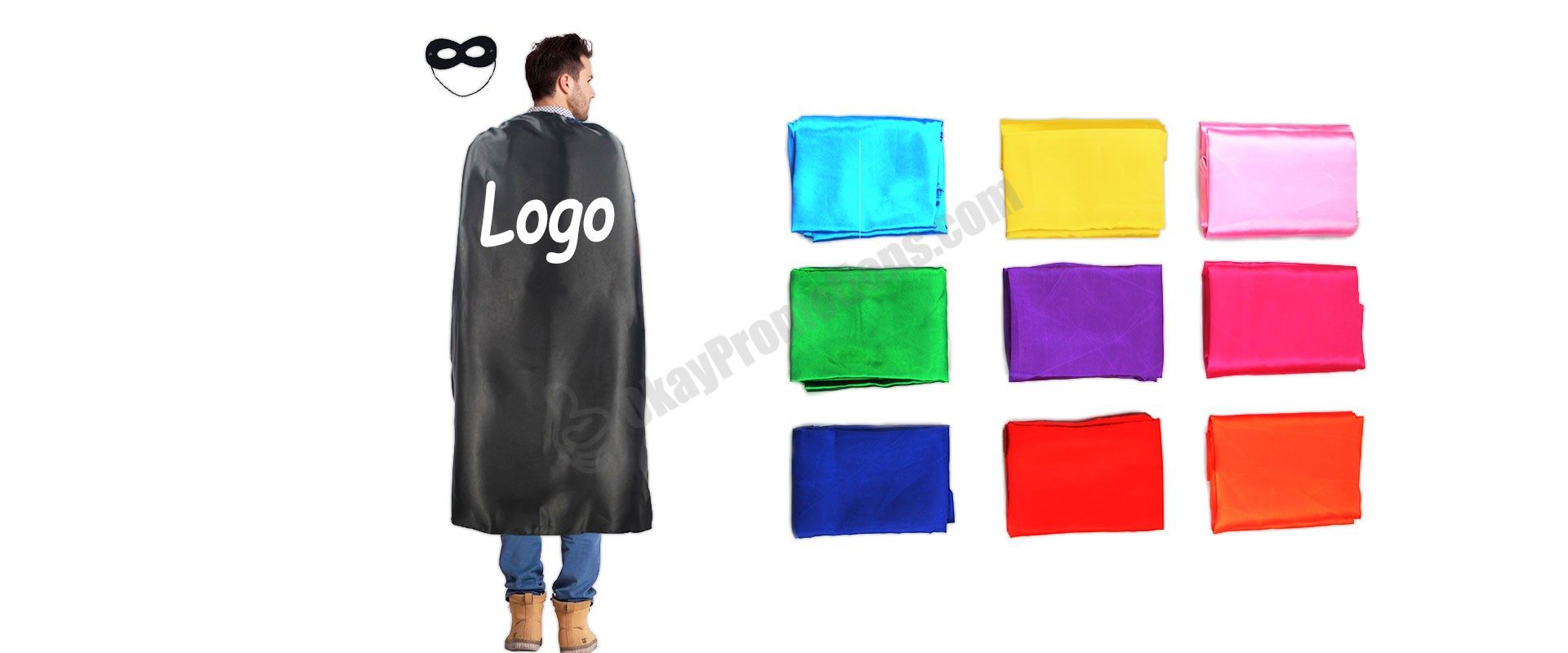 Adult Custom Logo Imprinted Personalized Marketing Promotional Superhero Capes Business Corporate Advertising Gifts Promotion Events