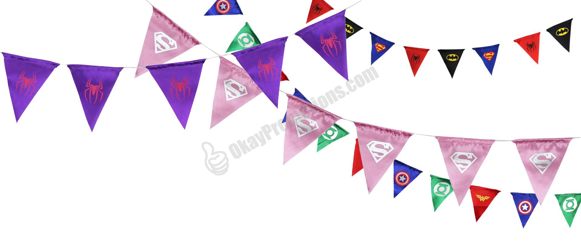 Custom Logo Imprinted Promotional Pennants String Banners Line Trade Show Party Decorations Business Sales Marketing Activities Decor