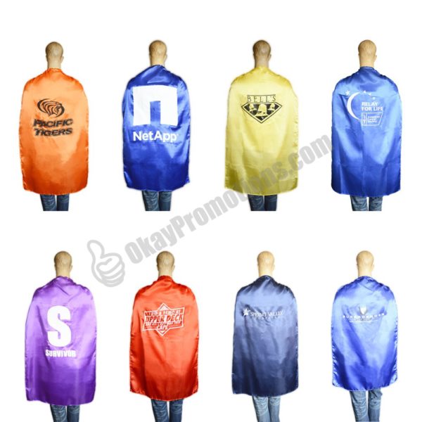Unisex Satin Adult Personalized Logo Superhero Cloaks Business Promotions Campaign Advertising Capes Giveaways